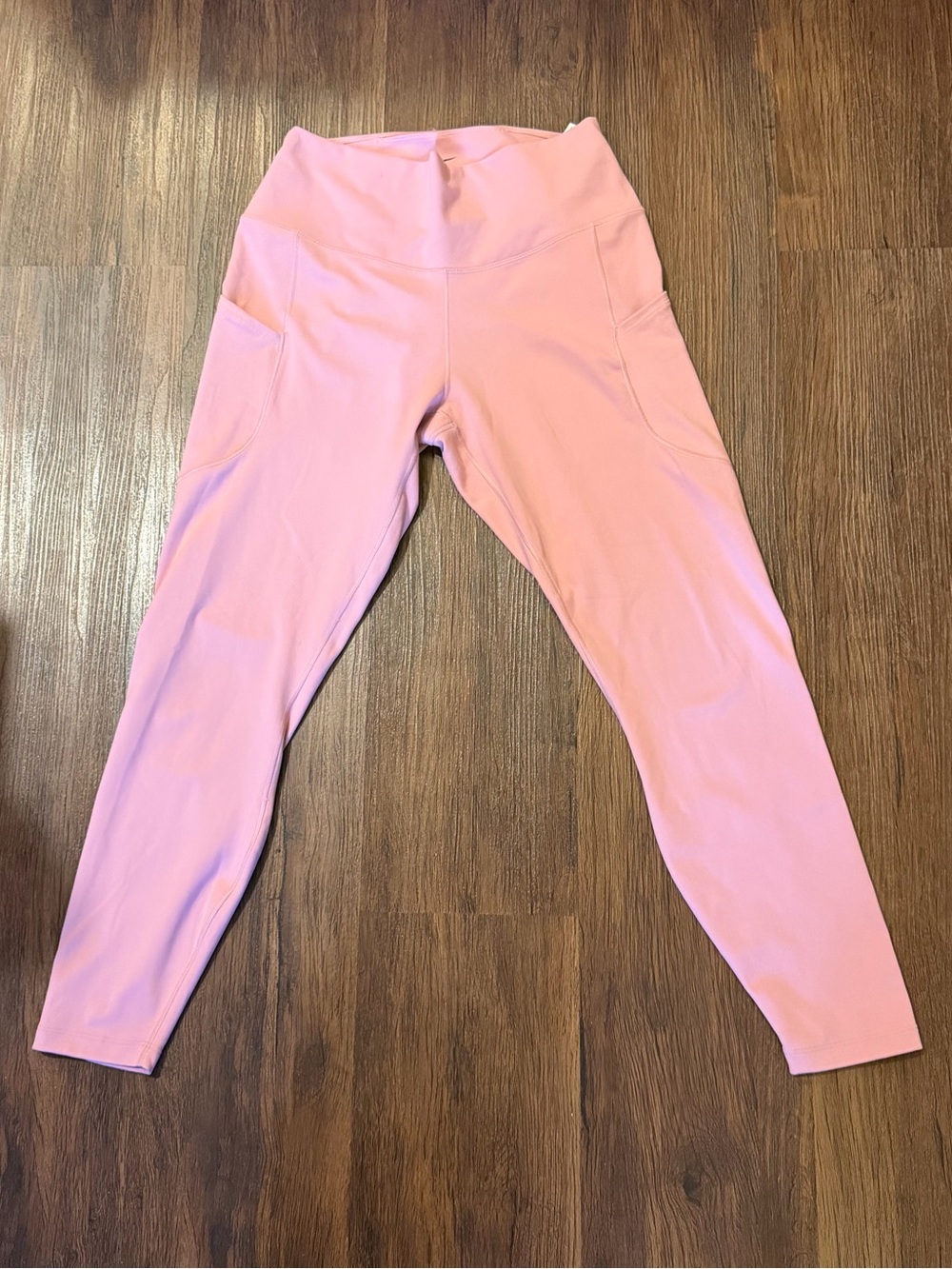 Nike One - Women’s Pink High-Rise Leggings with Side Pockets